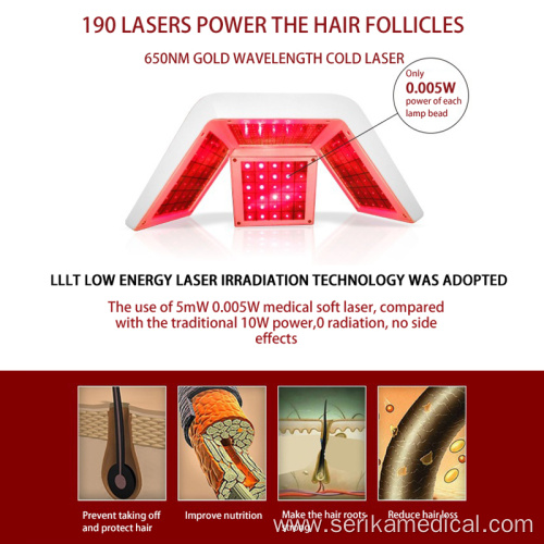 650nm wavelenght diode laser hair regrowth machine